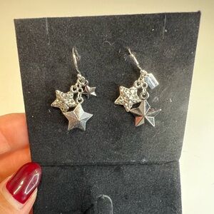 Coach multi star dangle fishhook earrings